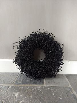 Afbeeldingen van Landelijke vlaskrans zwart 20 cm