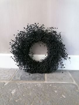 Afbeeldingen van Stoer & Stijlvol vlaskrans zwart 36 cm