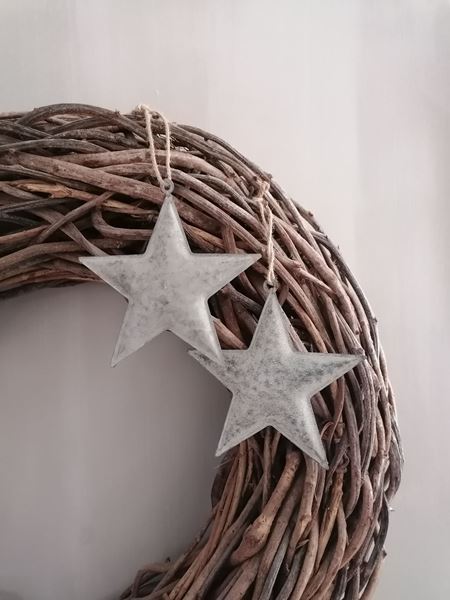 Afbeelding van Zinken ster decoratie hanger