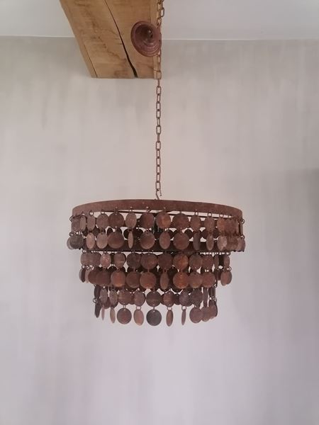 Afbeelding van Schijfjes hanglamp roest 50 cm
