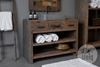 Afbeelding van Landelijk badkamer meubel rustiek hout open 110 cm