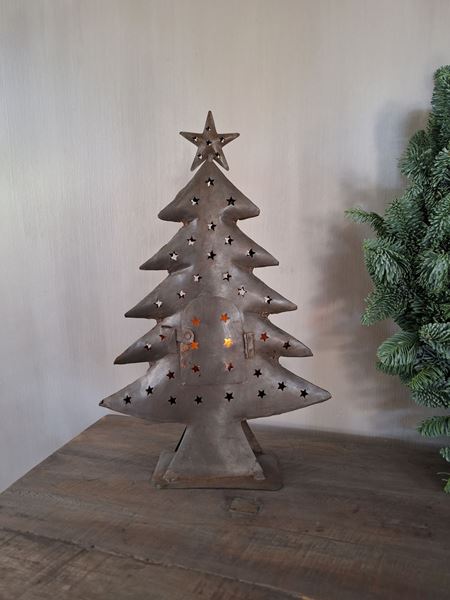 Afbeelding van Christmas tree antiek staal 40 cm