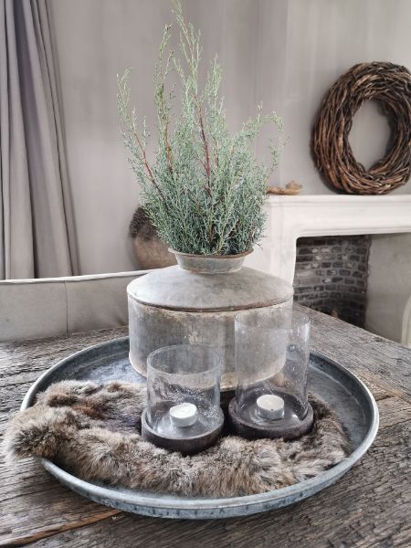 Picture of Glazen windlicht/voorraadpot vintage L