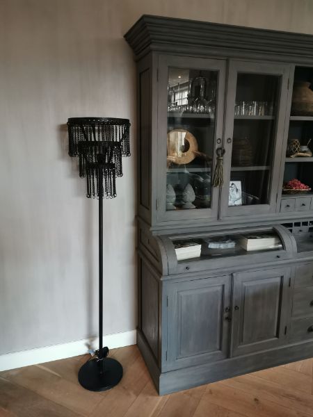 Picture of Vloerlamp met smeedijzeren kettingen zwart
