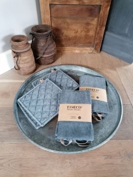 Picture of Linnen look keukendoeken dark grey