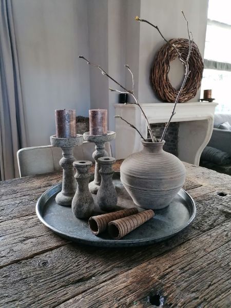 Picture of Stoer & Stijlvol kandelaar Earth finish dinerkaars
