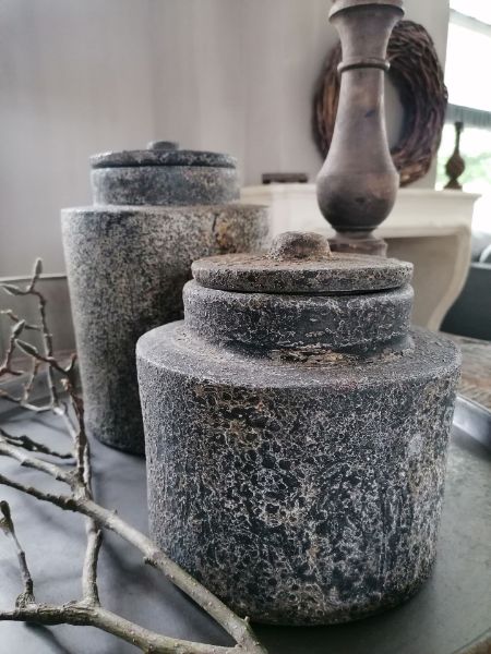 Picture of Pot met deksel Moss finish S