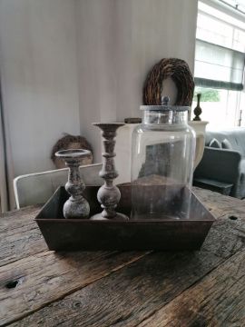 Picture of Stoer & Stijlvol kandelaar Bol Grey finish L