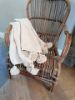Picture of Plaid geweven met kwasten S zand