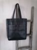 Picture of Lederen shopping bag met vak Antraciet Raw Materials