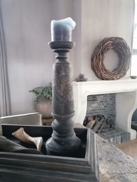 Picture of Houten kandelaar Grey groot