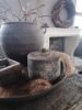 Picture of Stoer & Stijlvol houten pot met deksel & kwast