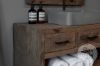 Picture of Landelijk badkamer meubel rustiek hout open 110 cm