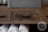 Picture of Landelijk badkamer meubel rustiek hout open 110 cm