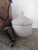 Picture of Oude pot met deksel - Tika box - grijs