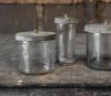 Picture of Glazen potje met deksel Grey finish L