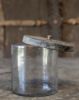 Picture of Glazen potje met deksel Grey finish L