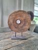 Picture of Oud houten wiel op statief L