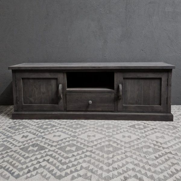Picture of Stoer landelijk tv meubel met lade en deurtjes antique grey