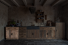 Picture of Landelijke keuken element | Smalle 2-deurs 2-lade kast