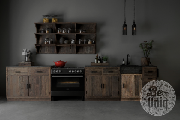 Picture of Landelijke keuken element | Smal spoelbakelement zonder kraangat