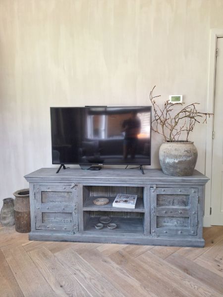 Picture of Uniek oud tv meubel - dressoir grey