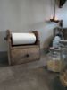 Picture of Keukenrol houder oud hout met lade
