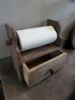 Picture of Keukenrol houder oud hout met lade