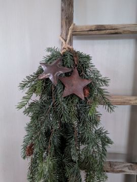 Picture of Kerst toef kunst Nobilis met dennenappeltjes & sterren