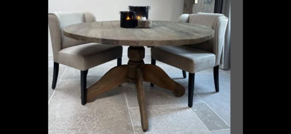 Picture of Eettafel Rough rond Dirty Grey